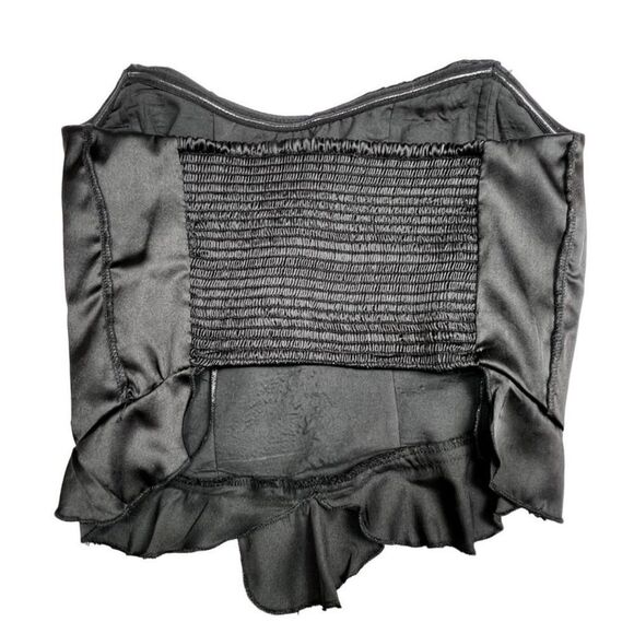 FREE PEOPLE INTIMATELY WOMEN’S SILVER SIREN CORSET TUBE TOP IN BLACK SIZE SMALL - Picture 2 of 3